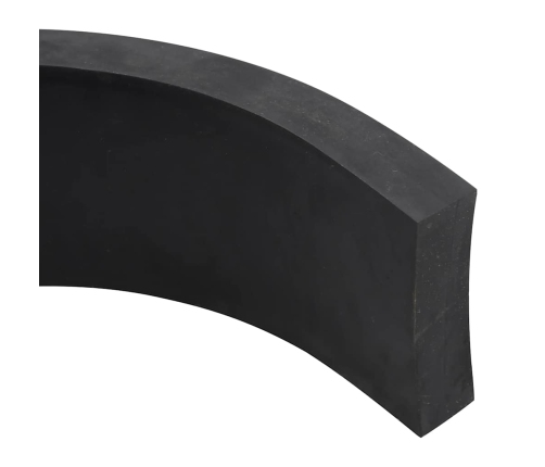 Borde de goma para quitanieves negro 200x8x2 cm