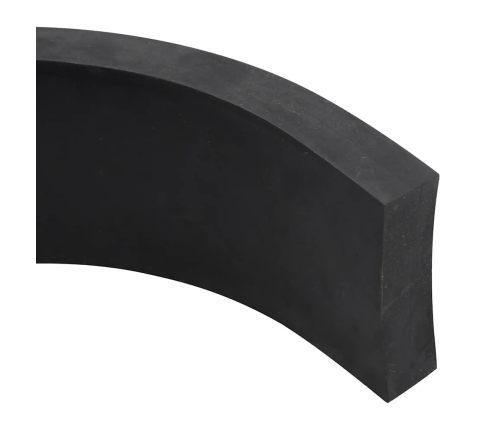 Borde de goma para quitanieves negro 250x8x2 cm