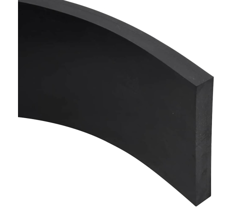 Borde de goma para quitanieves negro 100x15x2 cm