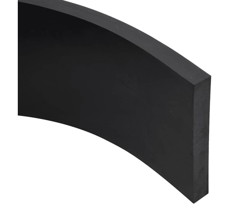Borde de goma para quitanieves negro 200x15x2 cm