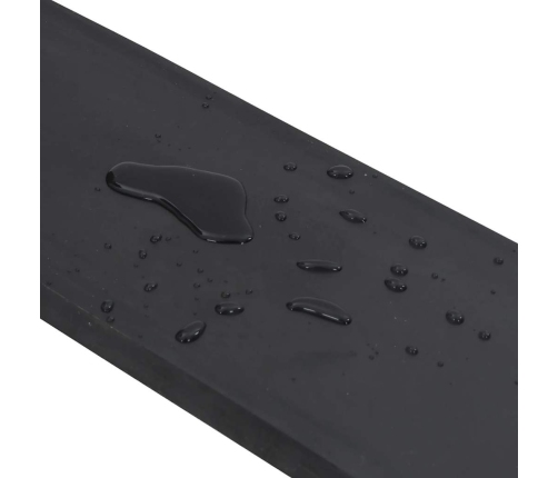 Borde de goma para quitanieves negro 200x15x2 cm