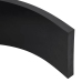 Borde de goma para quitanieves negro 250x15x2 cm