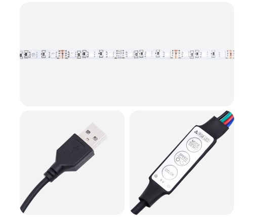 Mesita de noche de pared con luces LED roble Sonoma