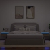 Mesitas de noche de pared con luces LED 2 unidades roble Sonoma