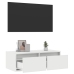 Mueble de TV con luces LED blanco 75x35,5x25 cm