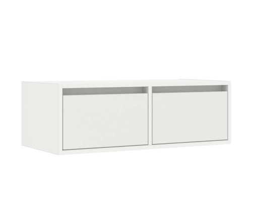 Mueble de TV con luces LED blanco 75x35,5x25 cm