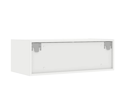 Mueble de TV con luces LED blanco 75x35,5x25 cm