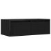 Mueble de TV con luces LED roble negro 75x35,5x25 cm