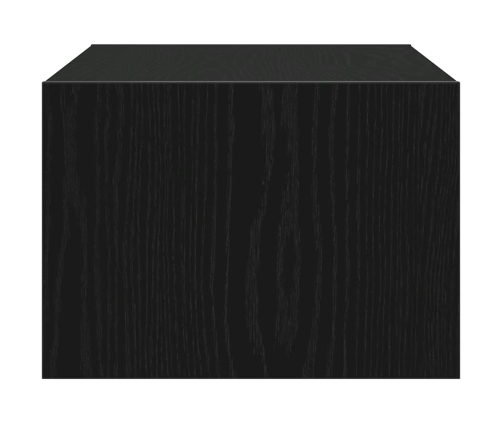 Mueble de TV con luces LED roble negro 75x35,5x25 cm