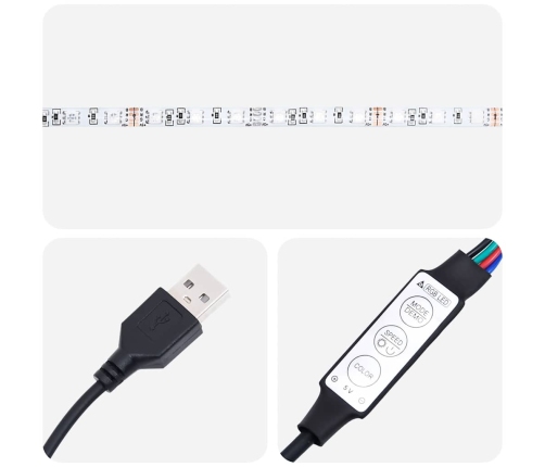 Mueble de TV con luces LED roble sonoma 75x35,5x25 cm