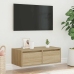 Mueble de TV con luces LED roble sonoma 75x35,5x25 cm