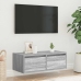 Mueble de TV con luces LED sonoma gris 75x35,5x25 cm