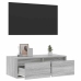 Mueble de TV con luces LED sonoma gris 75x35,5x25 cm