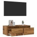 Mueble de TV con luces LED envejecida 75x35,5x25 cm