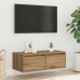 Mueble de TV con luces LED roble artisan 75x35,5x25 cm