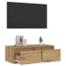 Mueble de TV con luces LED roble artisan 75x35,5x25 cm