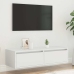 Mueble de TV con luces LED blanco 100X35,5x25 cm