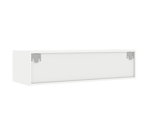 Mueble de TV con luces LED blanco 100X35,5x25 cm