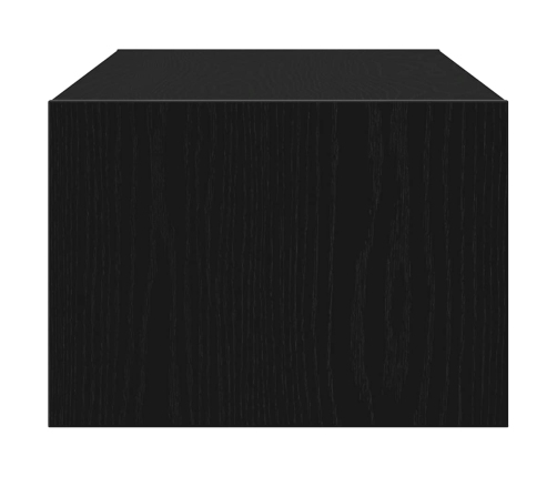 Mueble de TV con luces LED roble negro 100X35,5x25 cm