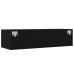 Mueble de TV con luces LED roble negro 100X35,5x25 cm