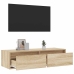 Mueble de TV con luces LED roble sonoma 100X35,5x25 cm