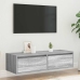 Mueble de TV con luces LED sonoma gris 100X35,5x25 cm