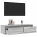 Mueble de TV con luces LED sonoma gris 100X35,5x25 cm