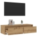 Mueble de TV con luces LED roble artisan 100X35,5x25 cm