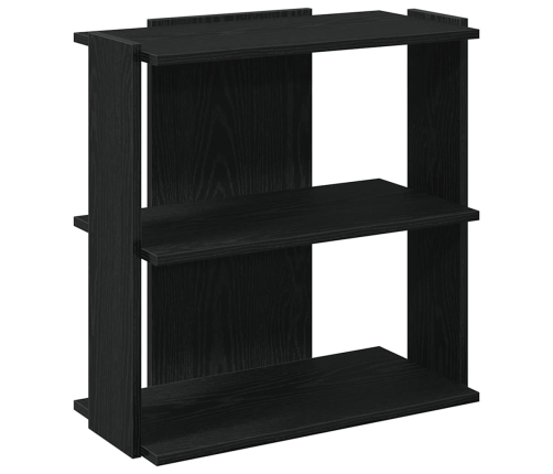 Librería de 3 estantes madera de ingeniería negro 60x30x60 cm