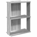 Librería 3 estantes madera ingeniería gris sonoma 60x30x80 cm