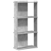 Librería de 3 niveles madera gris hormigón 60x30x120 cm