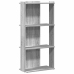 Librería 3 estantes madera ingeniería gris Sonoma 60x30x120 cm