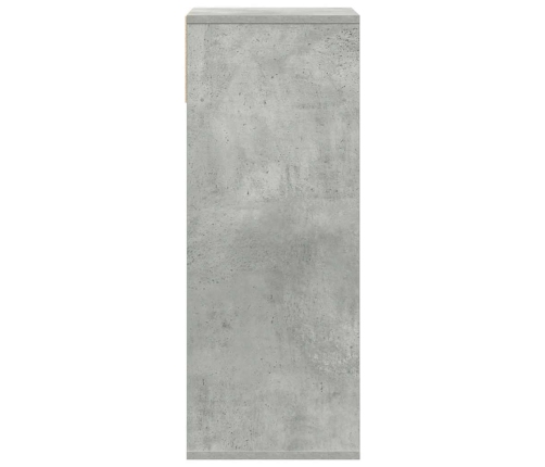 Estantería madera contrachapada gris hormigón 34x31x80 cm