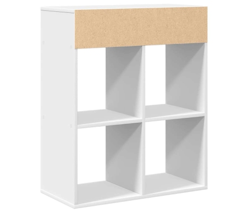 Estantería librería madera contrachapada blanco 66x31x80 cm