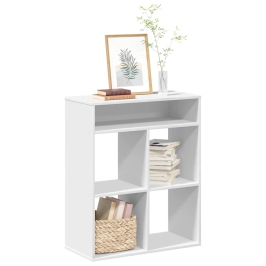 Estantería librería madera contrachapada blanco 66x31x80 cm