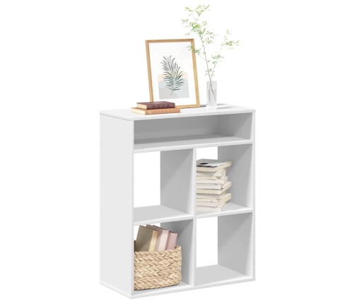 Estantería librería madera contrachapada blanco 66x31x80 cm