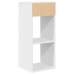 Estantería librería madera contrachapada blanco 34x31x80 cm