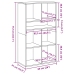 Estantería madera ingeniería gris hormigón 66x31x112 cm