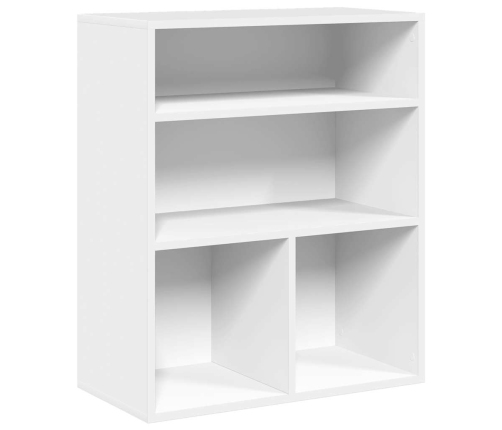 Estantería librería madera de ingeniería blanca 60x30x71,5 cm