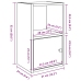 Estantería de madera de ingeniería blanca 31x24x52 cm