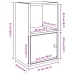 Estantería de madera de ingeniería marrón roble 31x24x52 cm