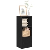 Librería de madera contrachapada roble negro 31x24x77 cm