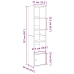 Estantería madera de ingeniería gris sonoma 31x24x127 cm