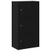 Librería de madera contrachapada roble negro 40x24x77 cm