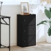 Librería de madera contrachapada roble negro 40x24x77 cm