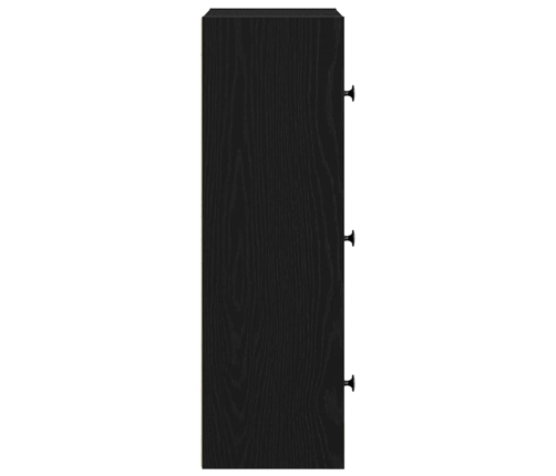 Librería de madera contrachapada roble negro 40x24x77 cm