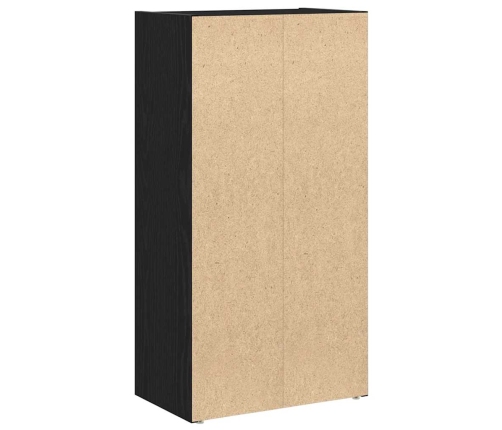 Librería de madera contrachapada roble negro 40x24x77 cm