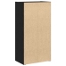 Librería de madera contrachapada roble negro 40x24x77 cm