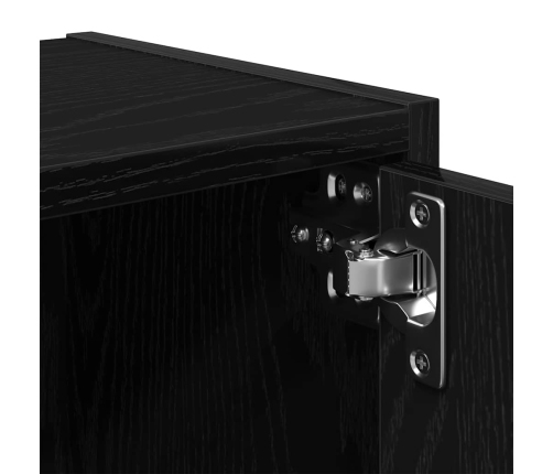 Librería de madera contrachapada roble negro 40x24x77 cm