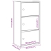 Librería de madera contrachapada roble negro 40x24x77 cm